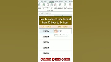 Convert time format from 12 hour to 24 hour in Excel