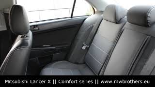 Mitsubishi Lancer X seat covers MW Brothers Leather interior Comfort