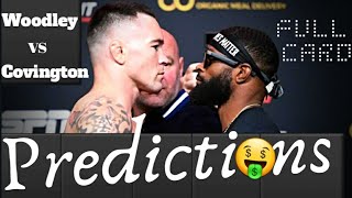 UFC Fight Night Woodley vs Covington FULL CARD predictions | betting