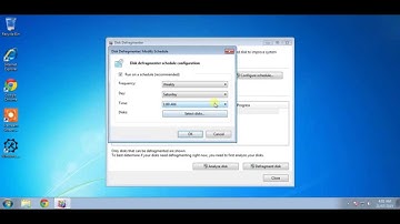 Schedule Defrag in Windows 7