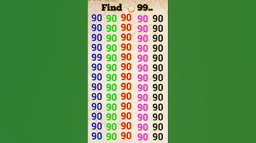 Are you logical 🤔 Find-99 #oddnumbers #ytshorts #quiz #gk #puzzle #phaliya #iqtest #find #paheli