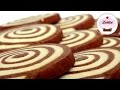 Receta de galletas de chocolate y vainilla en forma de espiral | Galletas de chocolate paso a paso