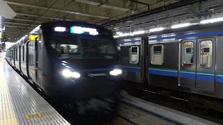 〔4K UHD|cc〕JR東日本・埼京線(相鉄線直通)：新宿駅、相鉄12000系/入線シーン。