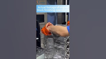 Actual footage of engine block finishing operations #engineparts #engineblock #shorts