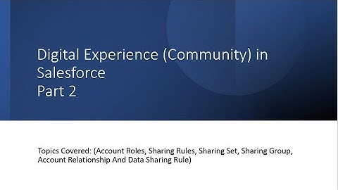 Digital Experience(Community) Sharing Set, Sharing Groups, Account Roles, & Partner Users Accounts