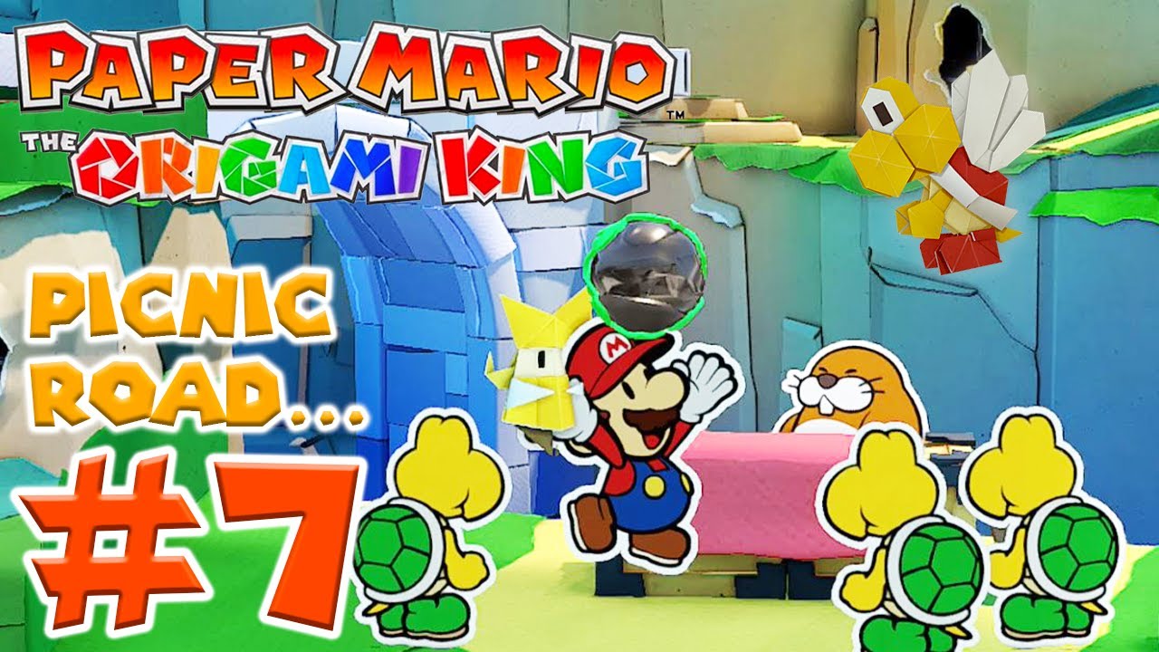 Paper Mario The Origami King Picnic Road... Green Shell Stone