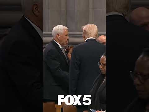 President-elect Trump and his former VP, Mike Pence, shook hands at Jimmy Carter