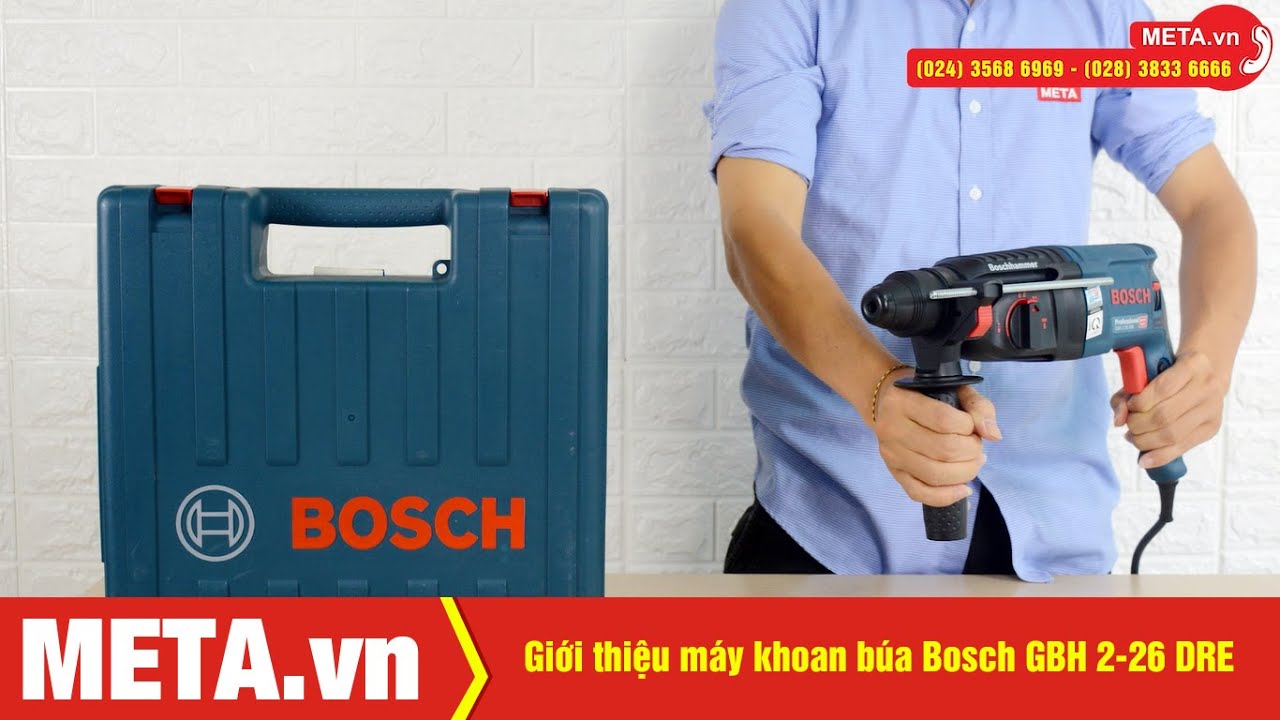 Giới thiệu máy khoan búa Bosch GBH 2-26 DRE, khoan bê tông, gỗ, thép | META.vn