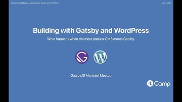 Building with Gatsby and WordPress