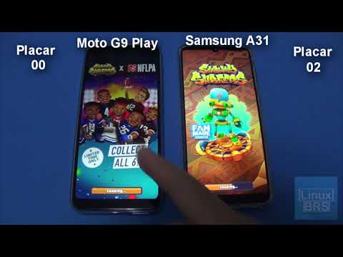 MOTO G9 PLAY e SAMSUNG GALAXY A31 - SPEEDTEST - POTUGU S