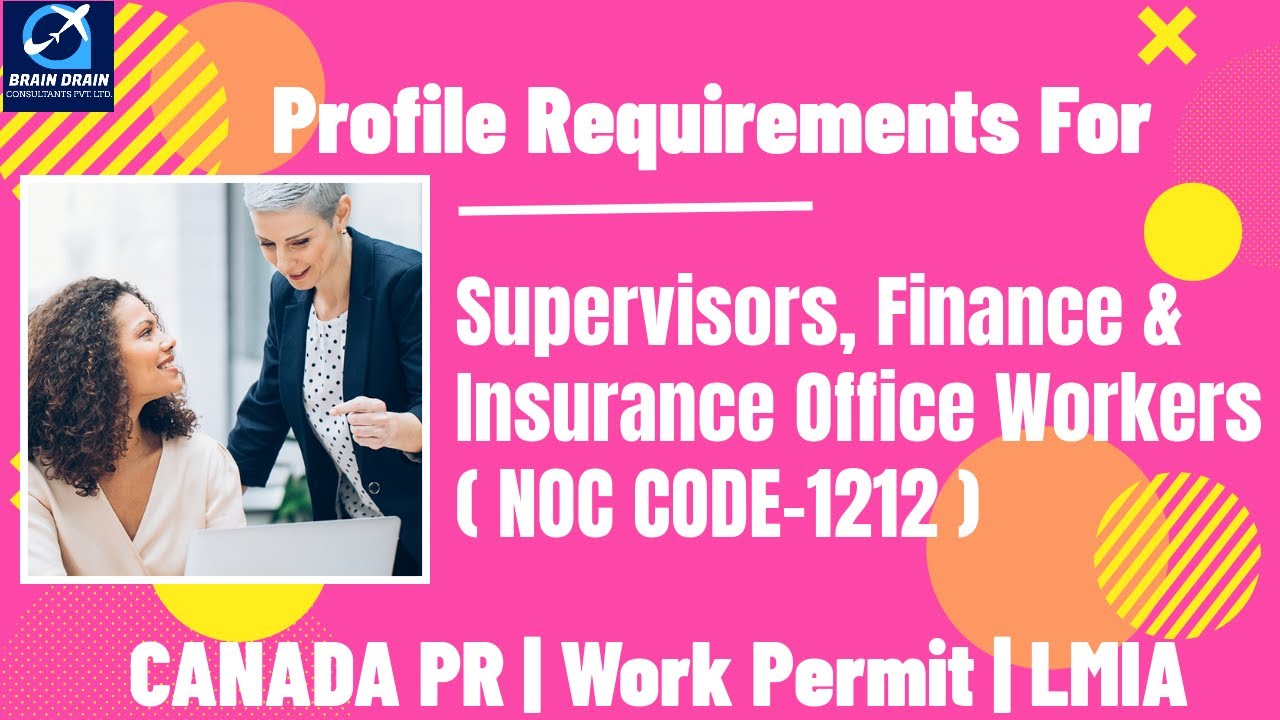 Insurance Office Workers - Profile Description for Canada Work permit, LMIA and PR | NOC CODE 1212