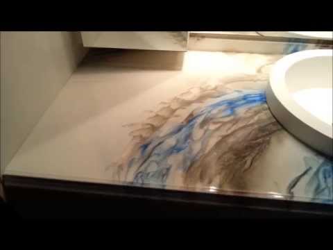 comptoir epoxy countertop - YouTube
