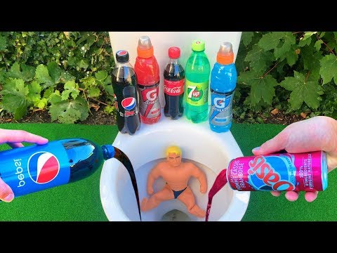 Experiment !! Cola, Fanta, Pepsi Blue, Fruko Balloons and Mentos Underground - Experiment !! Cola, Fanta, Pepsi Blue, Fruko Balloons and Mentos Underground
