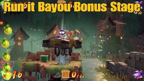 Crash Bandicoot 4 - RUN IT BAYOU bonus level guide - all crates walkthrough