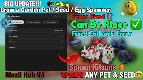[💢] BEST Pet & Seed & Egg Spawner Grow a Garden 🌶 Script - Mozil Hub V4 | PLACEABLE | KEYLESS 