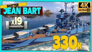 Battleship Jean Bart on map Shatter, 329k damage - World of Warships