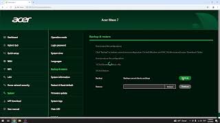 Comment sauvegarder et restaurer les paramètres du routeur ACER Wave 7 Mesh