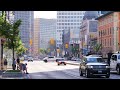 Downtown winnipeg streets walk portage avenue  canada travel vlog 4k