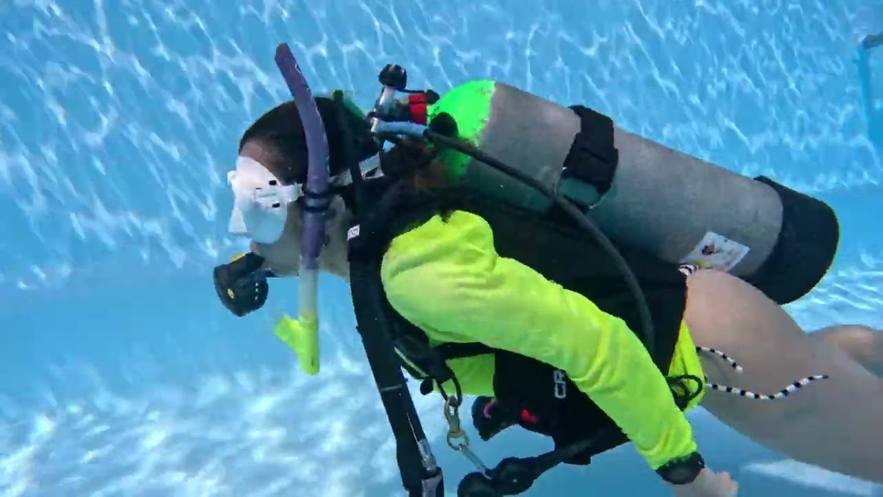 Female Scuba Diver in pool