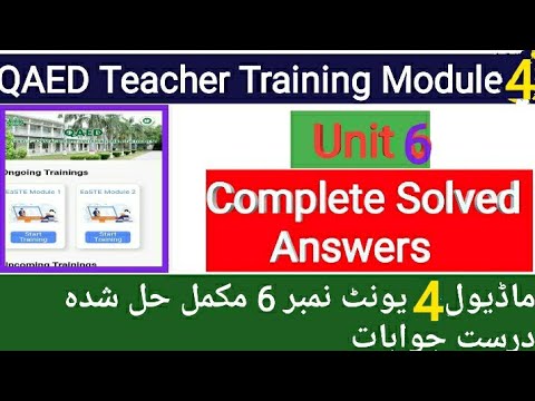 Module 4 | Unit 6 Complete Solved Answers | EaSTE Training 2024 | Easy ...