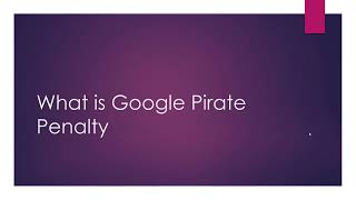 Google Pirate Penalty Algorithm In SEO/SEO Course For Beginner's In Urdu.