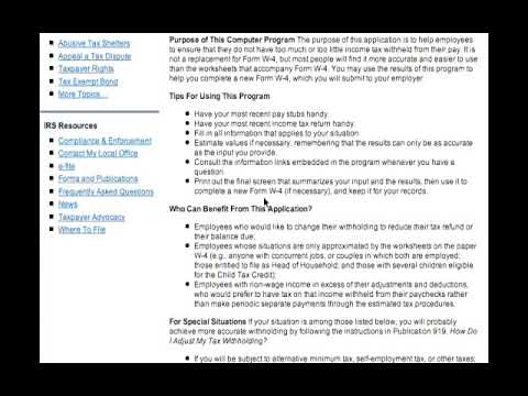 IRS Withholding Calculator &amp; W-4 Tax Forms - YouTube