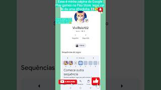 Mostrar minha página de perfil do Google Play Games no Google Play Store 😉😊 legal né