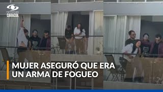 Mujer que disparó al aire en un conjunto residencial de Bogotá pidió disculpas