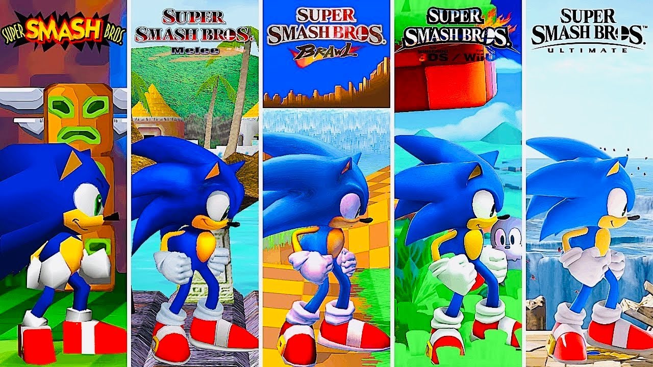 Evolution of Sonic in Super Smash Bros. Series (1999-2025)
