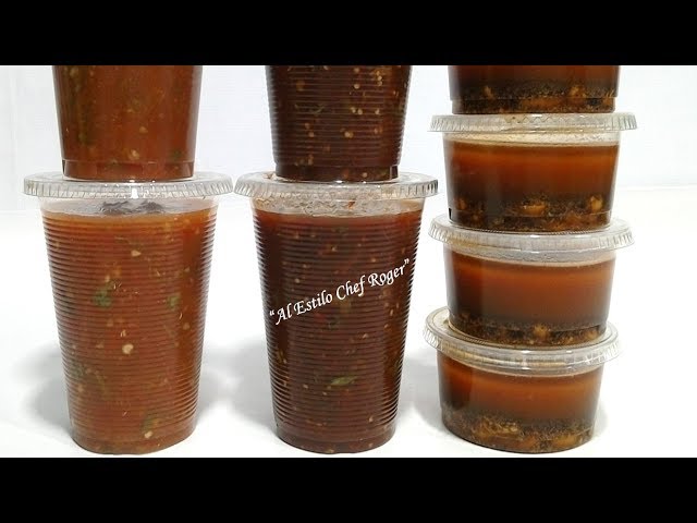 SALSA ROJA CASERA PARA VENTA O CASA, Receta# 434, Salsa roja | Chef Roger Oficial