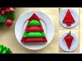 Servietten falten Weihnachten 🎄 Weihnachtsdeko selber machen - Basteln mit Papier-Servietten