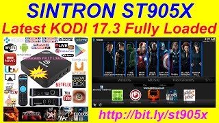SINTRON ST905X Latest KODI 17.6 Fully Loaded Quad Core 4K Ultra HD Android TV Box Amlogic S905X
