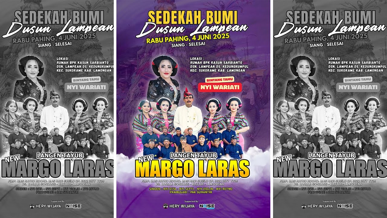 LIVE LANGEN TAYUB NEW MARGO LARAS - SEDEKAH BUMI DSN. LAMPEAN DS. KEDUNGKUMPUL - SUKORAME - LA
