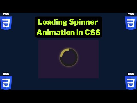 How to Create Loading Spinner animation using CSS html only for beginners 2022