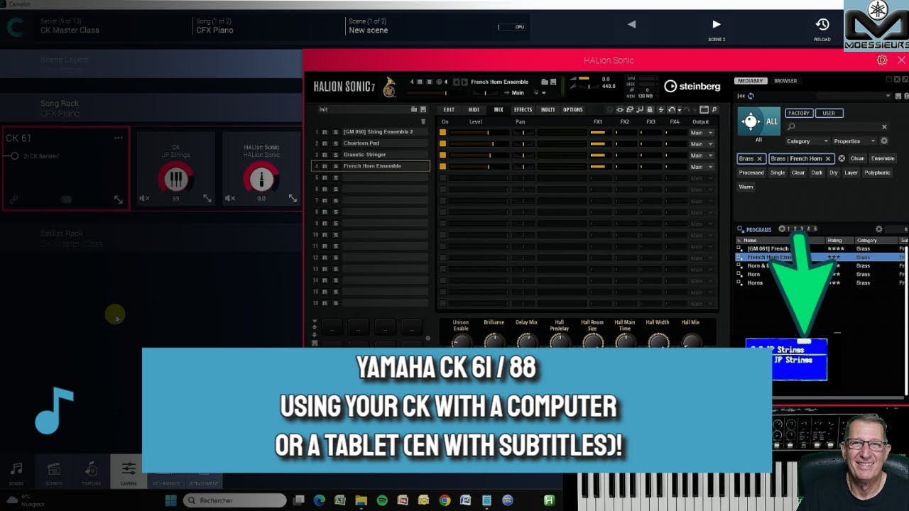 Yamaha CK 61/88 | Using the CK with a computer, a tablet, eg with