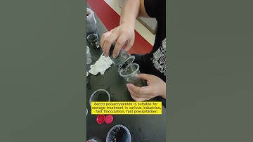 Secco PAM polyacrylamide production workshop, warehouse, delivery site and test results display