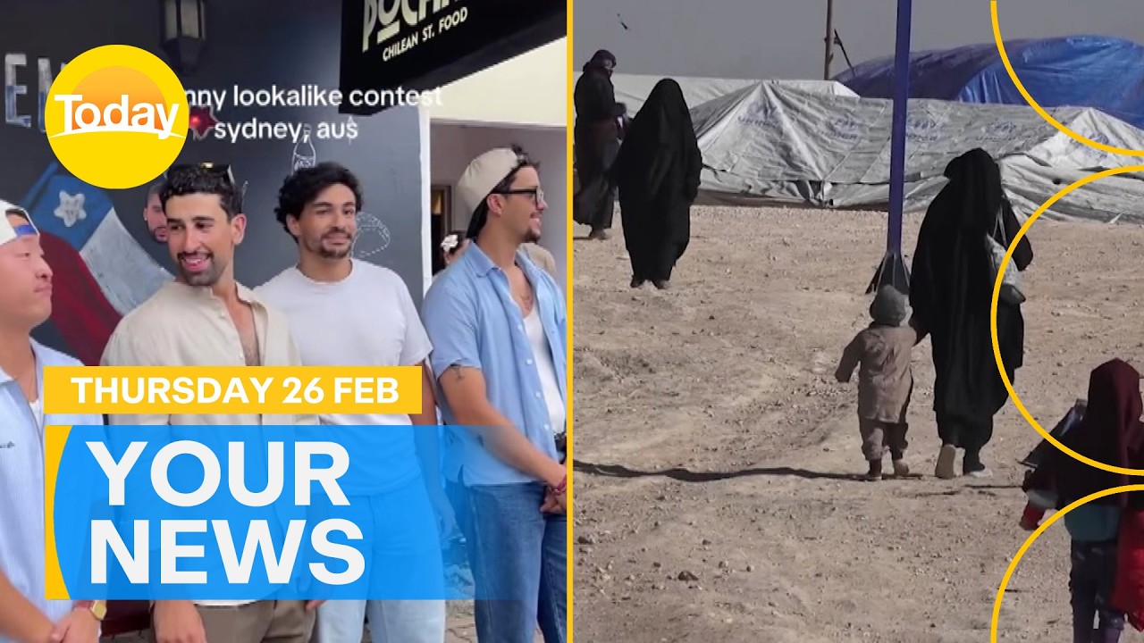 Your News | Children of ISIS brides shock video; Bad Bunny lookalike contest | Today Show Australia