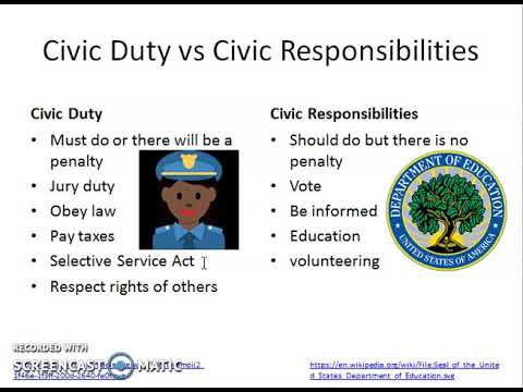 civic responsibilities duties