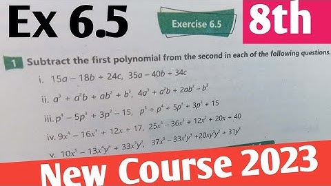 Exercise 6.5 Class 8 Math New Course 2023| Ex 6.5 unit 6 sequence and Algebra Math 8 kpk and PTB
