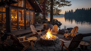 Tranquil Fire Pit Haven | Calming Fire Sounds with Forest Scene for Undisturbed Sleep and Relaxation