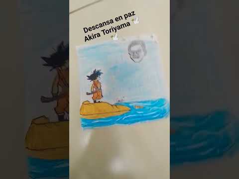 me tomo trabajo hacerlo primera ves dibujando una cara 😃 descansa en paz Akira toriyama #dragonball