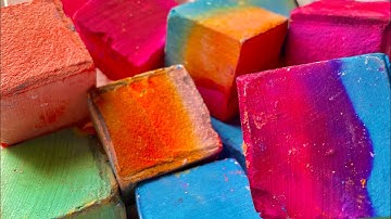 ASMR Dyed Gym Chalk Cubes & Plain Jane Reforms ❤️ Unintentional collab w/ @unplainjaneasmr