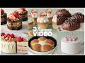 (147) 3x Speed 케이크 디저트 베이킹 영상 | Cake Dessert Baking Video | 초코빵, 두바이 초콜릿 브라우니, 딸기 피스타치오 케이크, 체리 케이크