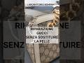 Avevamo un vincolo: non sostituire la pelle di questa Gucci… rosicchiata dal cane.