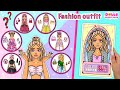 Paper clothes for new paper doll in album | PAPER CRAFT DIY EASY