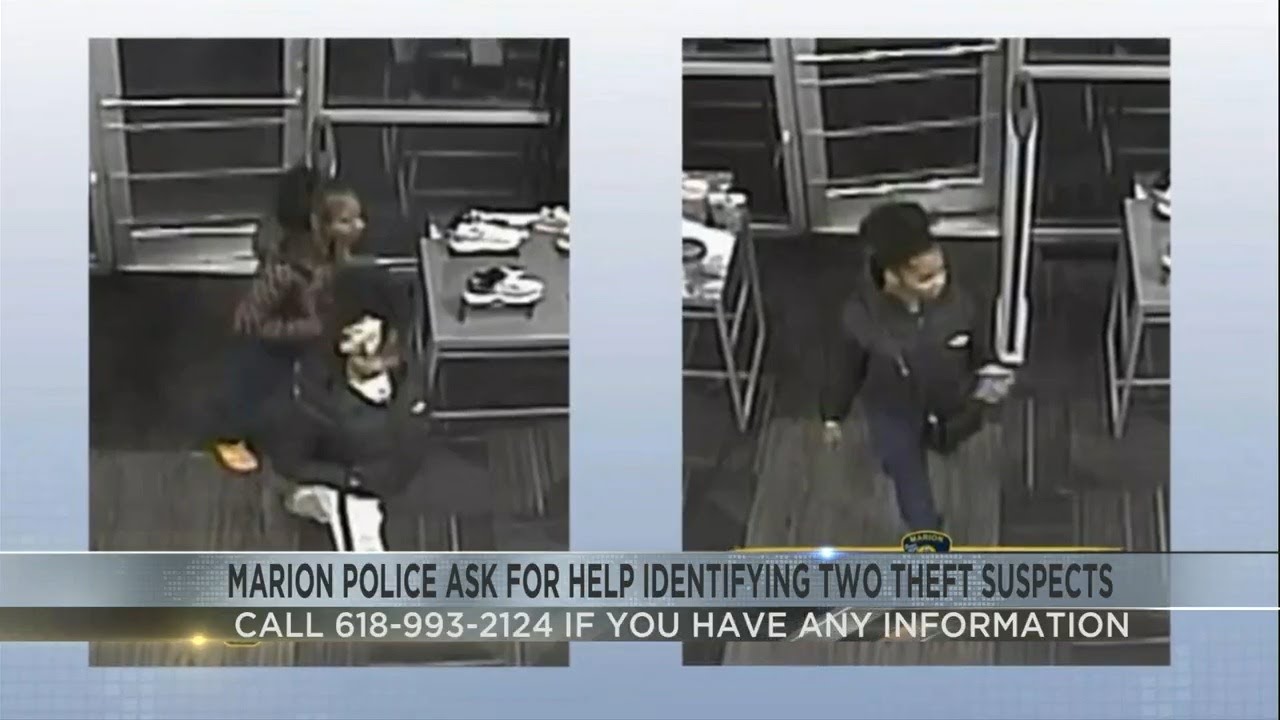 Marion police ask for help identifying two theft suspects - YouTube