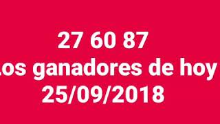 Numeros de hoy 25/09/2018