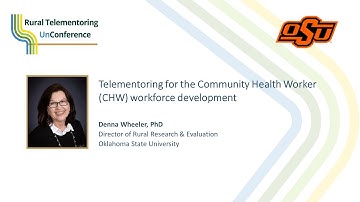 Telementoring for the Community Health Worker (CHW) Workforce Development - Denna Wheeler PhD