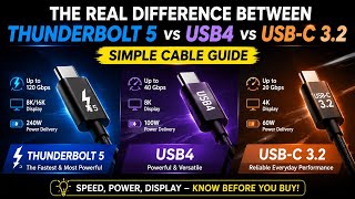 Thunderbolt 5 vs USB4 vs USB-C 3.2 ⚡🔌 | The Ultimate Cable & Speed Guide