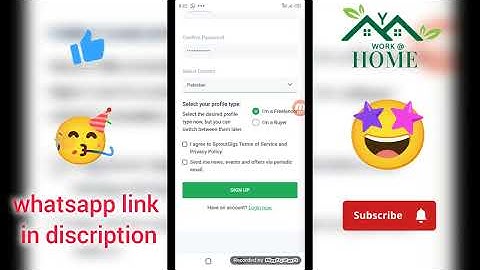 💰 My First Video 😎 @Workathome 🏘  How to Create Sprout gigs Freelancing Account For Free Earning 💰 